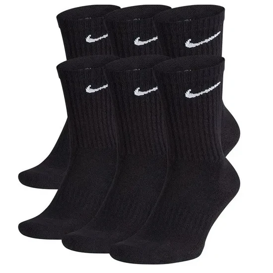 Skarpety długie CZARNE Sportowe NIKE Everyday Cushion Crew 6-PAK