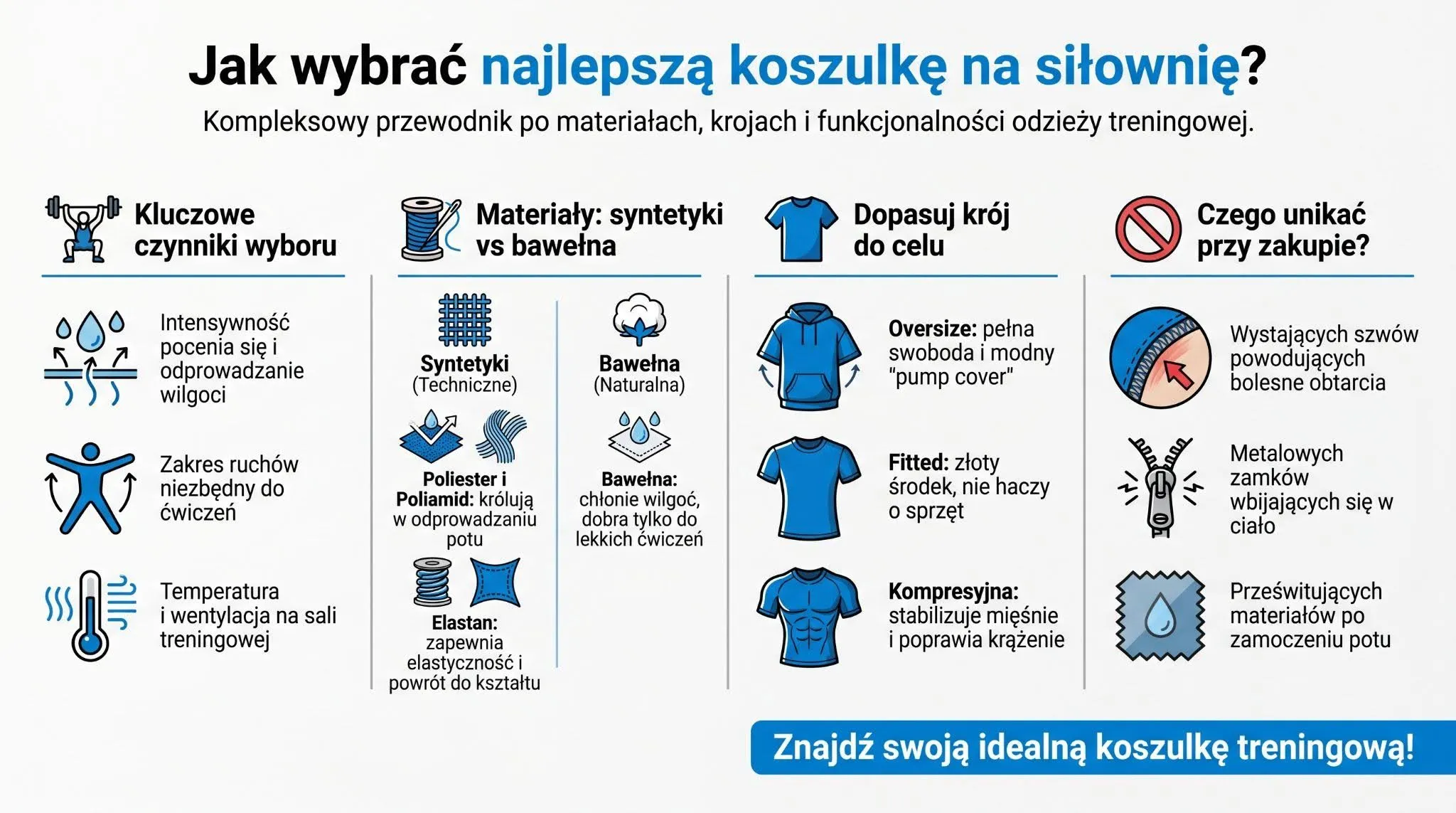 Jak wybrać najlepszą koszulkę na siłownię?