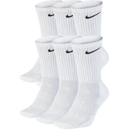 Skarpety długie NIKE Everyday Cushion Crew 6 pak BIAŁE Sportowe