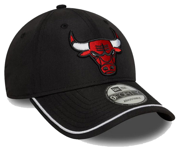 Czapka NEW ERA z daszkiem Chicago Bulls NBA Piping Czarna 9FORTY