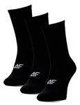 Skarpety 4F Męskie długie 3-Pak Czarne Sportowe