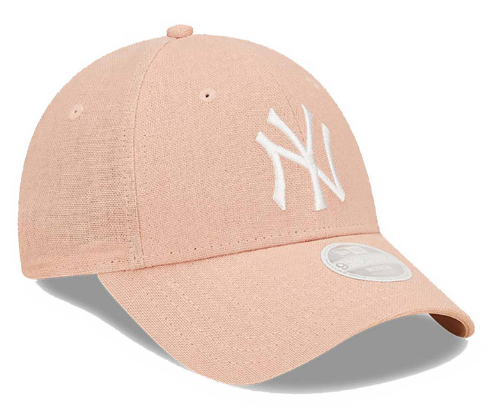 Czapka z daszkiem NEW ERA damska NYY Linen Różowa 