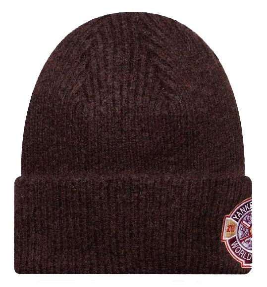 Czapka zimowa NEW ERA NYY MLB World Series Knit Beanie brązowa
