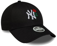 Czapka z daszkiem damska NEW ERA NYY MLB Flower Icon 9FORTY czarna