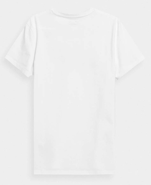 T-shirt 4F Koszulka męska z nadrukiem BIAŁA