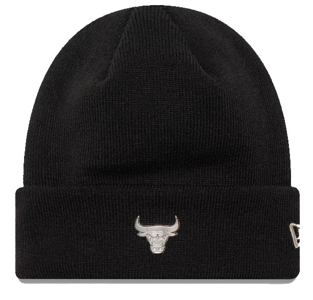 Czapka zimowa NEW ERA Chicago Bulls Metallic Pin Cuff Beanie czarna