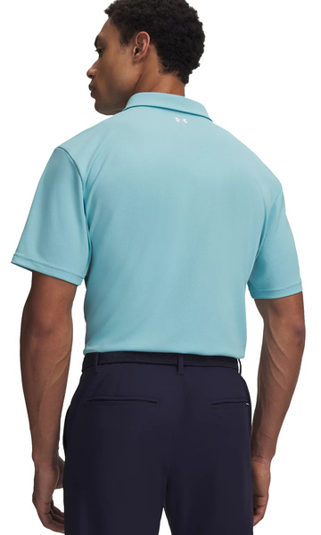 Koszulka męska polo UNDER ARMOUR Tee To Green Pique Polo niebieska