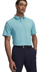 Koszulka męska polo UNDER ARMOUR Tee To Green Pique Polo niebieska