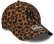 Czapka z daszkiem NEW ERA damska NYY MLB Leopard Cord 9FORTY beżowa