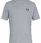 Koszulka męska Under Armour szara Left Chest Short Sleeve Shirt 