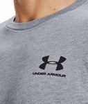 Koszulka męska Under Armour szara Left Chest Short Sleeve Shirt 