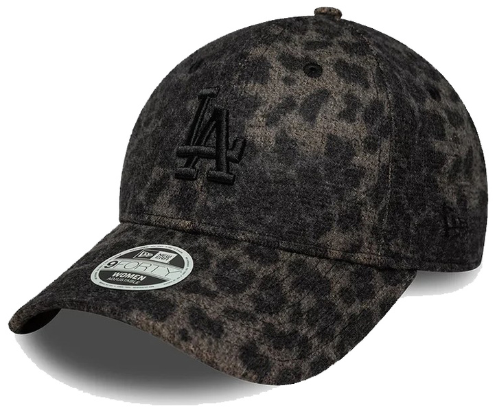 Czapka z daszkiem NEW ERA damska LA Dodgers Cosy Leopard 9FORTY czarna