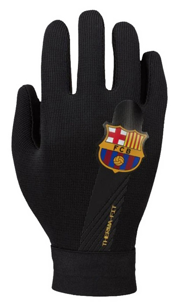 Rękawice Rękawiczki NIKE Zimowe dziecięce Piłkarskie FC Barcelona Therma-Fit