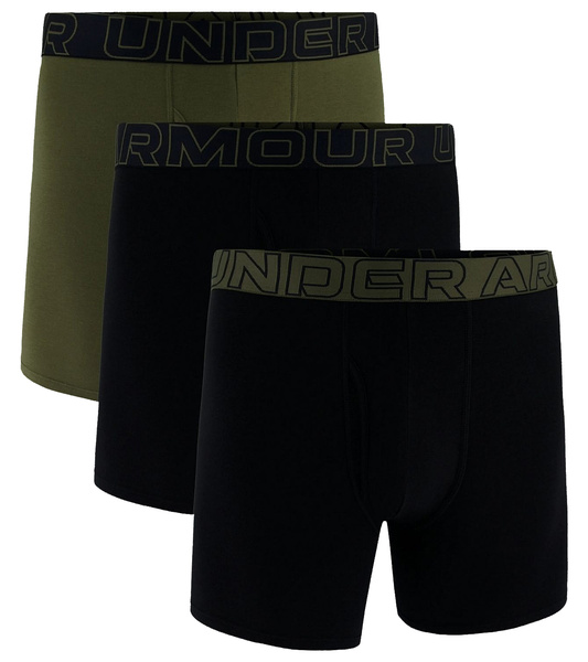 Bokserki męskie UNDER ARMOUR khaki - 3 PAK Performance 6in