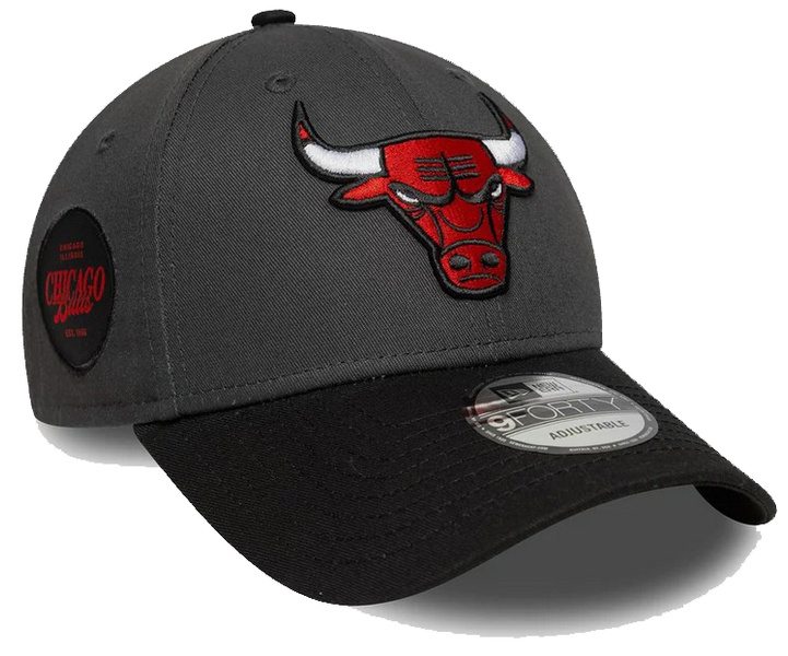 Czapka z daszkiem NEW ERA Chicago Bulls NBA Sidepatch 9FORTY szara