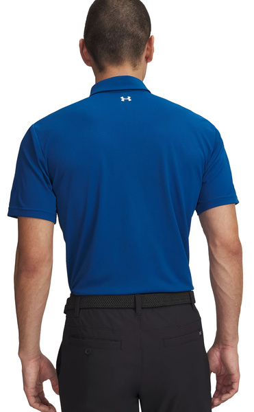 Koszulka męska polo UNDER ARMOUR Tee To Green Pique Polo niebieska