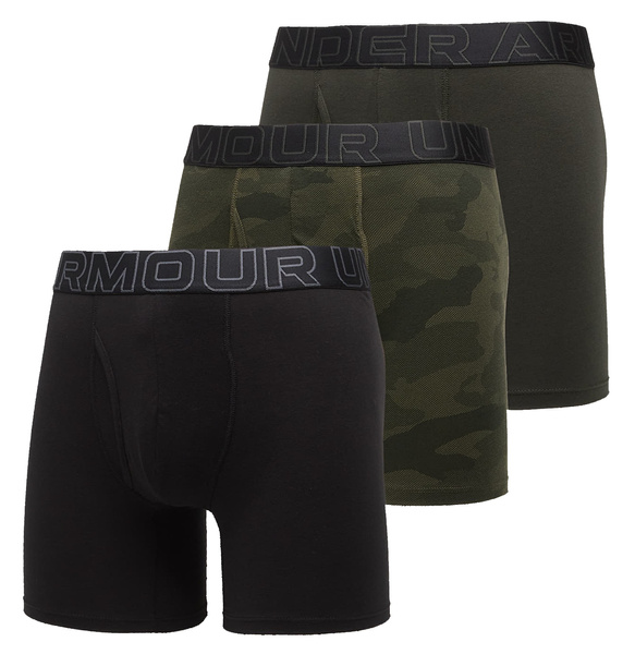Bokserki męskie UNDER ARMOUR Czarne/Khaki - 3 PAK Performance