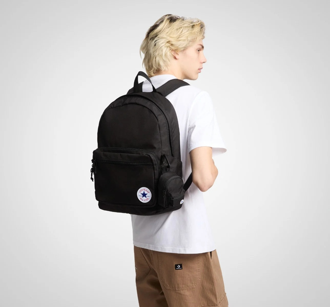 Plecak szkolny CONVERSE Go 2 Sportowy Czarny 24L + ETUI MINI BP