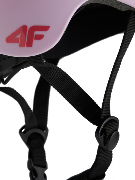 Kask rowerowy dziecięcy - różowy 4F r S / 52-56cm Regulowany na rower