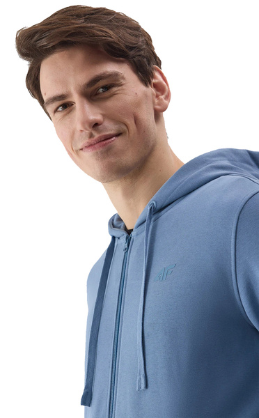 Bluza męska 4F Sportowa Rozpinana z kapturem niebieska 