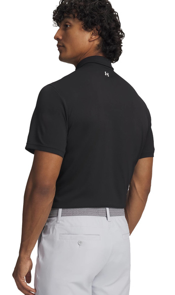 Koszulka męska polo UNDER ARMOUR Tee To Green Pique Polo czarna 