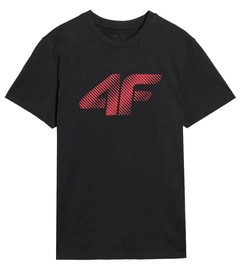 T-shirt męski 4F Koszulka regular z nadrukiem czarny 