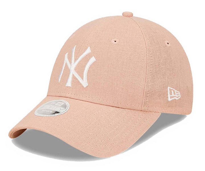 Czapka z daszkiem NEW ERA damska NYY Linen Różowa 