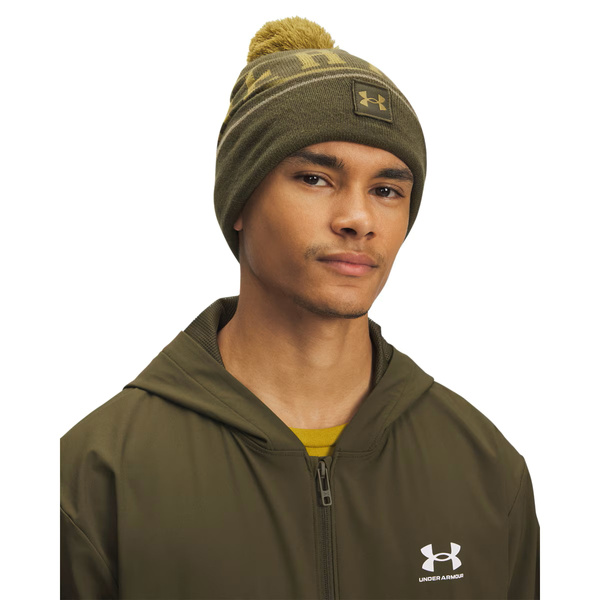 Czapka zimowa Under Armour Halftime Pom Beanie Zielona z pomponem