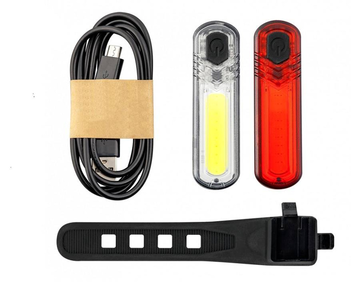 Zestaw lamp rowerowych MACTRONIC DuoSlim 60/18lm Przód Tył Lampka