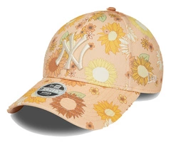 Czapka z daszkiem NEW ERA NYY Damska Floral 9FORTY pomarańczowa