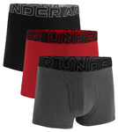 Bokserki męskie UNDER ARMOUR Czarne - Czerwone - 3 PAK Performance 3in