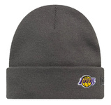 Czapka zimowa NEW ERA LA Lakers NBA Mini Logo Cuff Knit Beanie szara