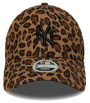 Czapka z daszkiem NEW ERA damska NYY MLB Leopard Cord 9FORTY beżowa