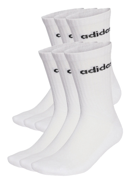 Skarpety ADIDAS męskie Linear Crew Socks Cushioned 6-PAK białe