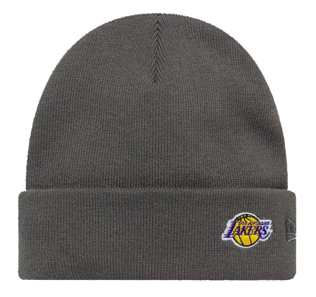 Czapka zimowa NEW ERA LA Lakers NBA Mini Logo Cuff Knit Beanie szara