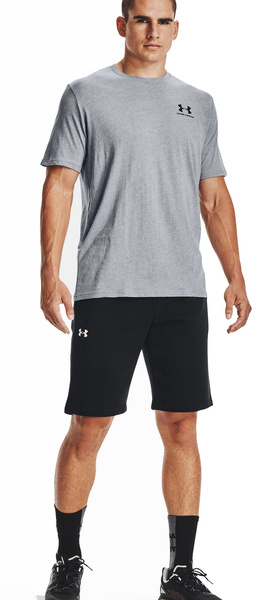 Koszulka męska Under Armour szara Left Chest Short Sleeve Shirt 