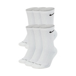 Skarpety długie NIKE 6-PAK Everyday Plus Cushioned Białe Dri-FIT