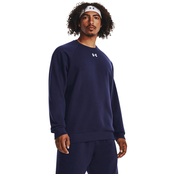 Bluza męska UNDER ARMOUR Sportowa Rival Fleece Crew Granatowa