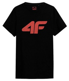 T-shirt 4F Koszulka męska z nadrukiem CZARNA