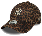 Czapka z daszkiem NEW ERA damska NYY Cosy Leopard 9FORTY brązowa