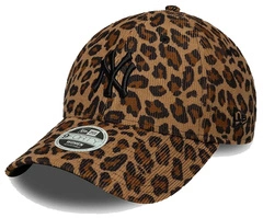 Czapka z daszkiem NEW ERA damska NYY MLB Leopard Cord 9FORTY beżowa