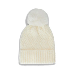 Czapka Jesienno zimowa 4F Beanie Knitt biała 