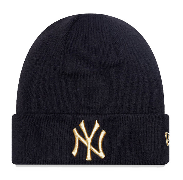 Czapka zimowa NEW ERA NYY Metallic Beanie Black Cuff Knit czarna