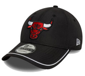 Czapka NEW ERA z daszkiem Chicago Bulls NBA Piping Czarna 9FORTY