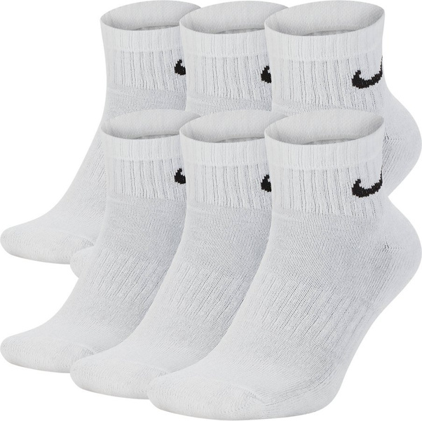 Skarpety NIKE Everyday Cotton Cush Ankle 6 pak DRI-FIT białe