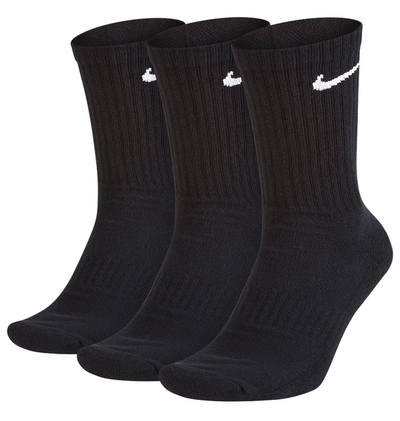 Skarpety długie NIKE Everyday Cushion 3 PAK czarne sportowe