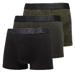 Bokserki męskie UNDER ARMOUR Czarne/Khaki - 3 PAK Performance