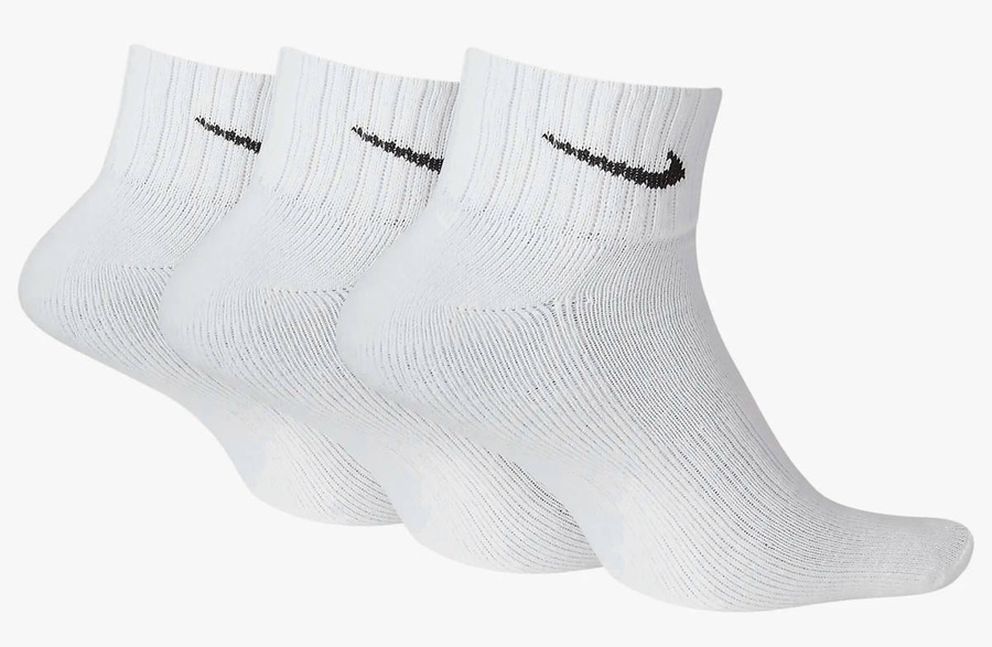 Skarpety NIKE do kostki białe 3 PARY amortyzacja Meskie Damskie 3-pak