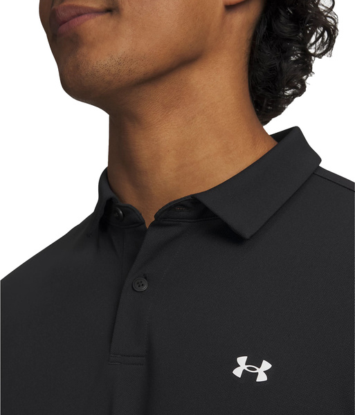 Koszulka męska polo UNDER ARMOUR Tee To Green Pique Polo czarna 