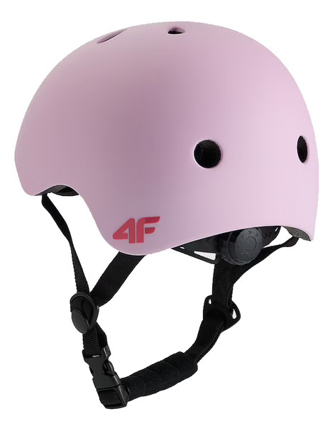 Kask rowerowy dziecięcy - różowy 4F r S / 52-56cm Regulowany na rower